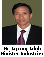 Shri Tapang Taloh, Minister Industries